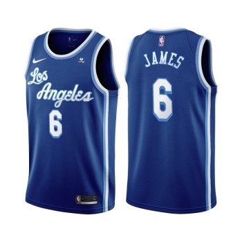 Men's Los Angeles Lakers #6 LeBron James Blue  Men's Los Angeles Lakers #6 LeBron James Blue