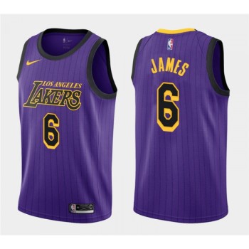 Men's Los Angeles Lakers #6 LeBron James Purple Stitched NBA Jersey Men's Los Angeles Lakers #6 LeBron James Purple Stitched NBA Jersey
