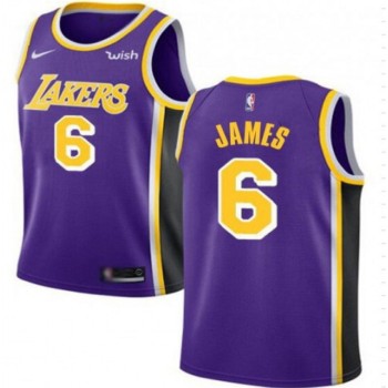 Men's Los Angeles Lakers #6 LeBron James Purple Stitched NBA Jersey Men's Los Angeles Lakers #6 LeBron James Purple Stitched NBA Jersey