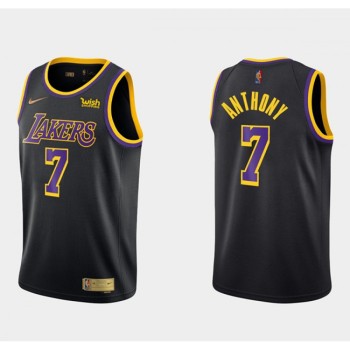 Men's Los Angeles Lakers #7 Carmelo Anthony Black Earned Edition Stitched Basketball Jersey Men's Los Angeles Lakers #7 Carmelo Anthony Black Earned Edition Stitched Basketball Jersey