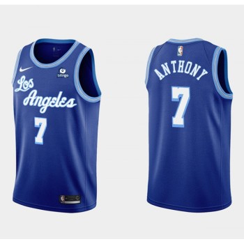 Men's Los Angeles Lakers #7 Carmelo Anthony Blue  Men's Los Angeles Lakers #7 Carmelo Anthony Blue