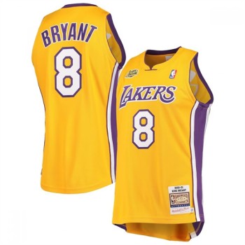 Men's Los Angeles Lakers #8 Kobe Bryant Gold Throwback Stitched basketball Jersey Men's Los Angeles Lakers #8 Kobe Bryant Gold Throwback Stitched basketball Jersey