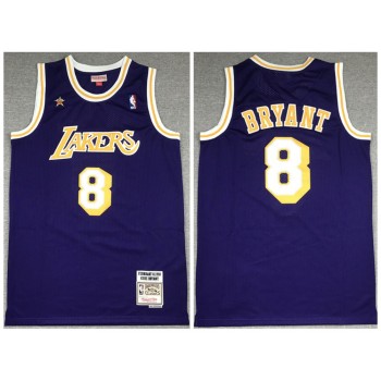 Men's Los Angeles Lakers #8 Kobe Bryant Purple 1998 All Star Throwback Stitched Jersey Men's Los Angeles Lakers #8 Kobe Bryant Purple 1998 All Star Throwback Stitched Jersey