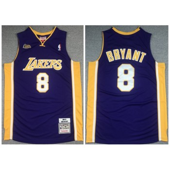 Men's Los Angeles Lakers #8 Kobe Bryant Purple NBA Final 2000-2001 Throwback Stitched Jersey Men's Los Angeles Lakers #8 Kobe Bryant Purple NBA Final 2000-2001 Throwback Stitched Jersey