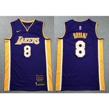 Men's Los Angeles Lakers #8 Kobe Bryant Purple Stitched NBA Jersey Men's Los Angeles Lakers #8 Kobe Bryant Purple Stitched NBA Jersey