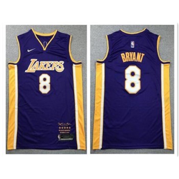 Men's Los Angeles Lakers #8 Kobe Bryant Purple Stitched NBA Jersey Men's Los Angeles Lakers #8 Kobe Bryant Purple Stitched NBA Jersey