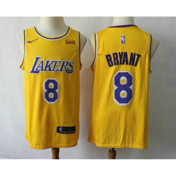 Men's Los Angeles Lakers #8 Kobe Bryant Yellow 2018-2019 Wish Swingman Stitched NBA Jersey Men's Los Angeles Lakers #8 Kobe Bryant Yellow 2018-2019 Wish Swingman Stitched NBA Jersey