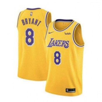 Men's Los Angeles Lakers #8 Kobe Bryant Yellow Stitched NBA Jersey Men's Los Angeles Lakers #8 Kobe Bryant Yellow Stitched NBA Jersey
