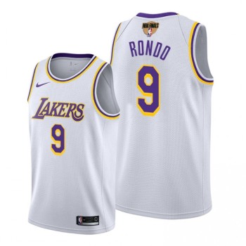 Men's Los Angeles Lakers #9 Rajon Rondo 2020 White Finals Bound Association Edition Stitched Jersey Men's Los Angeles Lakers #9 Rajon Rondo 2020 White Finals Bound Association Edition Stitched Jersey