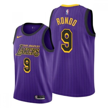Men's Los Angeles Lakers #9 Rajon Rondo Purple Stitched Jersey Men's Los Angeles Lakers #9 Rajon Rondo Purple Stitched Jersey