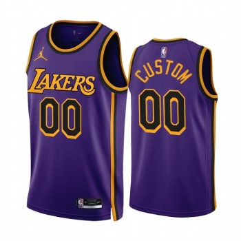 Men's Los Angeles Lakers Active Player Cutom 2022/23 Purple Statement Edition Stitched Basketball Jersey Men's Los Angeles Lakers Active Player Cutom 2022/23 Purple Statement Edition Stitched Basketball Jersey