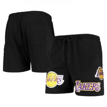 Men's Los Angeles Lakers Blac Chenille Shorts Men's Los Angeles Lakers Blac Chenille Shorts