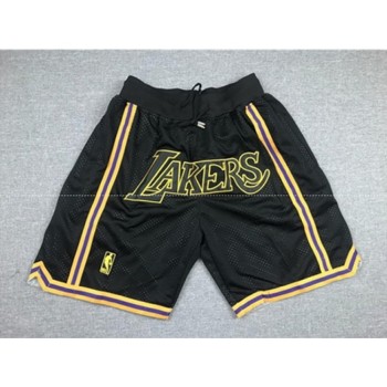 Men's Los Angeles Lakers Black Shorts (Run Small) Men's Los Angeles Lakers Black Shorts (Run Small)