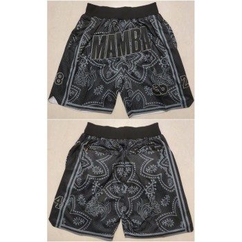 Men's Los Angeles Lakers Black 'Mamba'Shorts (Run Small) Men's Los Angeles Lakers Black 'Mamba'Shorts (Run Small)