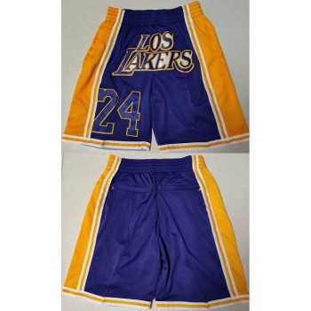 Men's Los Angeles Lakers Purple Gold Shorts (Run Small) Men's Los Angeles Lakers Purple Gold Shorts (Run Small)