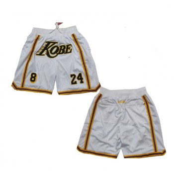 Men's Los Angeles Lakers White Gold Shorts (Run Small) Men's Los Angeles Lakers White Gold Shorts (Run Small)