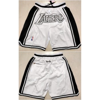 Men's Los Angeles Lakers White Shorts (Run Small) Men's Los Angeles Lakers White Shorts (Run Small)