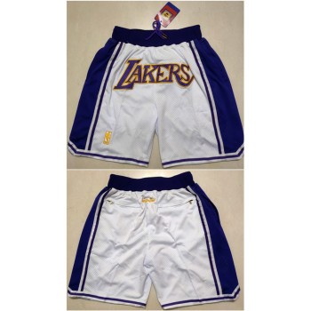 Men's Los Angeles Lakers White Shorts (Run Small) Men's Los Angeles Lakers White Shorts (Run Small)