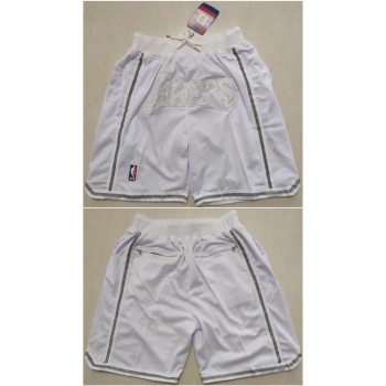 Men's Los Angeles Lakers White 'MVP'Shorts (Run Small) Men's Los Angeles Lakers White 'MVP'Shorts (Run Small)