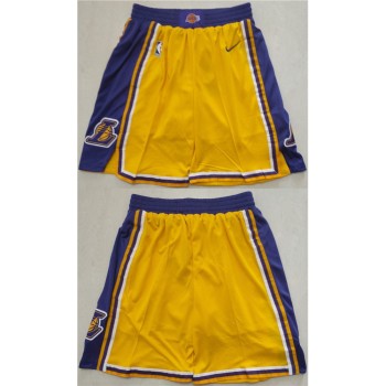 Men's Los Angeles Lakers Yellow Shorts (Run Small) Men's Los Angeles Lakers Yellow Shorts (Run Small)