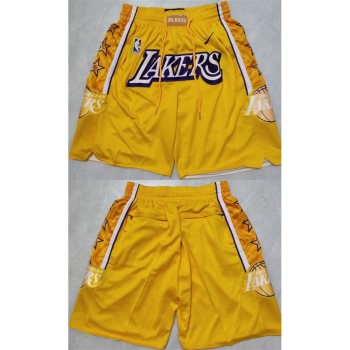 Men's Los Angeles Lakers Yellow Shorts (Run Small) Men's Los Angeles Lakers Yellow Shorts (Run Small)
