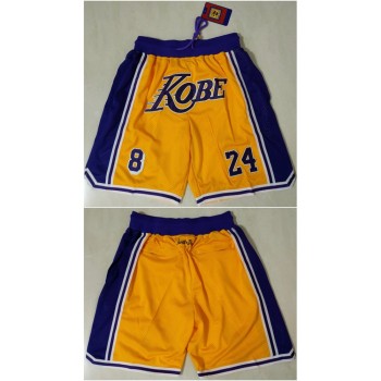Men's Los Angeles Lakers Yellow Shorts (Run Small) Men's Los Angeles Lakers Yellow Shorts (Run Small)