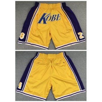Men's Los Angeles Lakers Yellow Shorts (Run Small) Men's Los Angeles Lakers Yellow Shorts (Run Small)