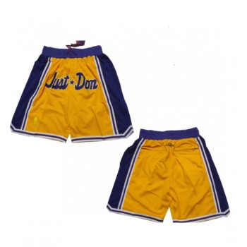 Men's Los Angeles Lakers Yellow Shorts (Run Small) Men's Los Angeles Lakers Yellow Shorts (Run Small)