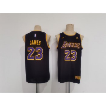 Men's Los Angeles Lakers #23 LeBron James Black Stitched Basketball Jersey Men's Los Angeles Lakers #23 LeBron James Black Stitched Basketball Jersey