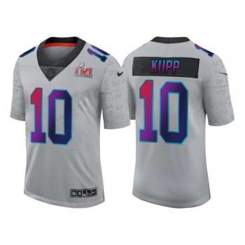 Men's Los Angeles Rams #10 Cooper Kupp 2022 Grey Super Bowl LVI Limited Stitched Jersey Men's Los Angeles Rams #10 Cooper Kupp 2022 Grey Super Bowl LVI Limited Stitched Jersey