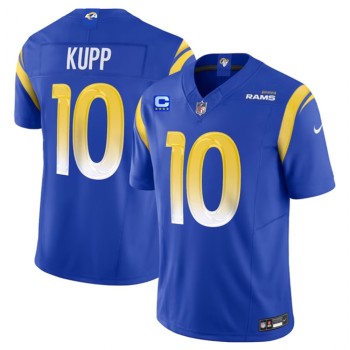 Men's Los Angeles Rams #10 Cooper Kupp Blue 2023 F.U.S.E. With 4-Star C Patch Vapor Untouchable Limited Stitched Football Jersey Men's Los Angeles Rams #10 Cooper Kupp Blue 2023 F.U.S.E. With 4-Star C Patch Vapor Untouchable Limited Stitched Football Jersey