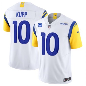 Men's Los Angeles Rams #10 Cooper Kupp White 2023 F.U.S.E. With 4-Star C Patch Vapor Untouchable Limited Stitched Football Jersey Men's Los Angeles Rams #10 Cooper Kupp White 2023 F.U.S.E. With 4-Star C Patch Vapor Untouchable Limited Stitched Football Jersey