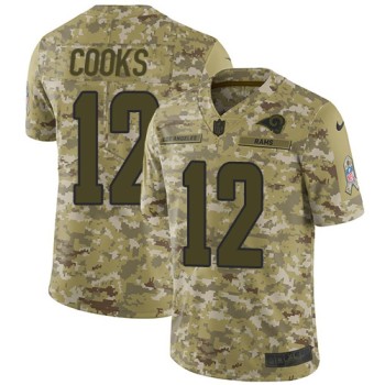 Men's Los Angeles Rams #12 Brandin Cooks 2018 Camo Salute to Service Limited Stitched NFL Jersey Men's Los Angeles Rams #12 Brandin Cooks 2018 Camo Salute to Service Limited Stitched NFL Jersey