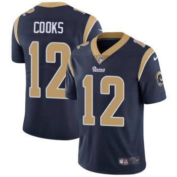 Men's Los Angeles Rams #12 Brandin Cooks Navy Blue Vapor Untouchable Limited Stitched NFL Jersey Men's Los Angeles Rams #12 Brandin Cooks Navy Blue Vapor Untouchable Limited Stitched NFL Jersey