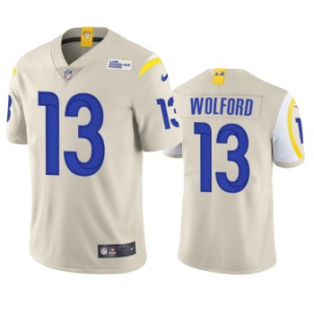 Men's Los Angeles Rams #13 John Wolford Bone Vapor Untouchable Limited Stitched Football Jersey Men's Los Angeles Rams #13 John Wolford Bone Vapor Untouchable Limited Stitched Football Jersey