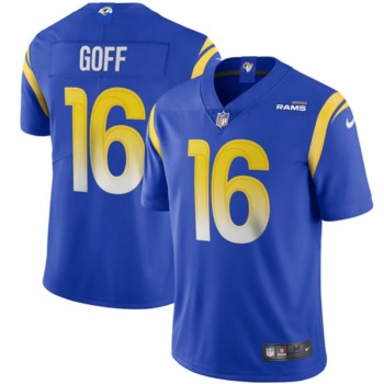 Men's Los Angeles Rams #16 Jared Goff 2020 Royal Vapor Limited Stitched Jersey Men's Los Angeles Rams #16 Jared Goff 2020 Royal Vapor Limited Stitched Jersey