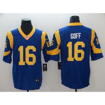 Men's Los Angeles Rams #16 Jared Goff Royal Blue Vapor Untouchable Limited Stitched NFL Jersey Men's Los Angeles Rams #16 Jared Goff Royal Blue Vapor Untouchable Limited Stitched NFL Jersey