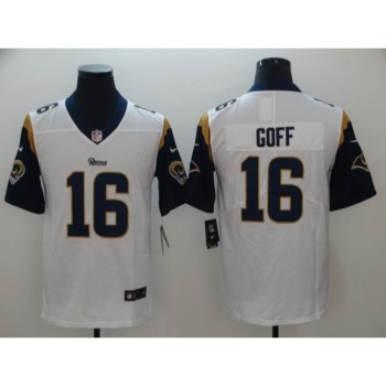 Men's Los Angeles Rams #16 Jared Goff White Vapor Untouchable Limited Stitched NFL Jersey Men's Los Angeles Rams #16 Jared Goff White Vapor Untouchable Limited Stitched NFL Jersey