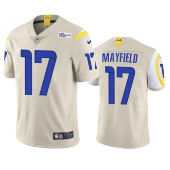 Men's Los Angeles Rams #17 Baker Mayfield Bone Vapor Untouchable Limited Stitched Football Jersey Men's Los Angeles Rams #17 Baker Mayfield Bone Vapor Untouchable Limited Stitched Football Jersey
