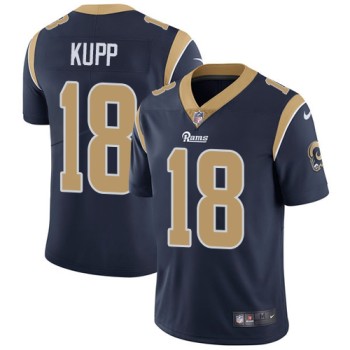 Men's Los Angeles Rams #18 Cooper Kupp Navy Blue Vapor Untouchable Limited Stitched NFL Jersey Men's Los Angeles Rams #18 Cooper Kupp Navy Blue Vapor Untouchable Limited Stitched NFL Jersey