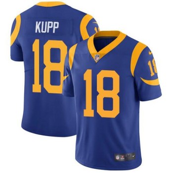Men's Los Angeles Rams #18 Cooper Kupp Royal Blue Vapor Untouchable Limited Stitched NFL Jersey Men's Los Angeles Rams #18 Cooper Kupp Royal Blue Vapor Untouchable Limited Stitched NFL Jersey