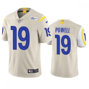 Men's Los Angeles Rams #19 Brandon Powell Cream Vapor Untouchable Limited Stitched Football Jersey Men's Los Angeles Rams #19 Brandon Powell Cream Vapor Untouchable Limited Stitched Football Jersey