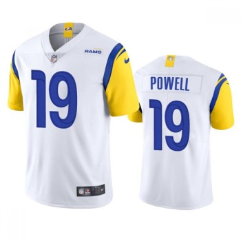 Men's Los Angeles Rams #19 Brandon Powell White Vapor Untouchable Limited Stitched Football Jersey Men's Los Angeles Rams #19 Brandon Powell White Vapor Untouchable Limited Stitched Football Jersey