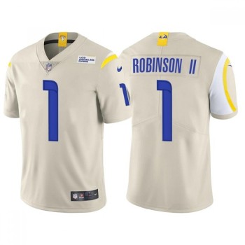 Men's Los Angeles Rams #1 Allen Robinson II Bone Vapor Untouchable Limited Stitched Football Jersey Men's Los Angeles Rams #1 Allen Robinson II Bone Vapor Untouchable Limited Stitched Football Jersey