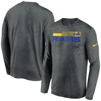 Men's Los Angeles Rams 2020 Grey Sideline Impact Legend Performance Long Sleeve T-Shirt Men's Los Angeles Rams 2020 Grey Sideline Impact Legend Performance Long Sleeve T-Shirt