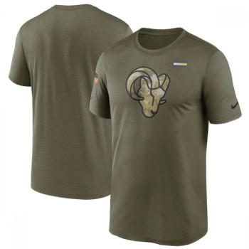 Men's Los Angeles Rams 2021 Olive Salute To Service Legend Performance T-Shirt Men's Los Angeles Rams 2021 Olive Salute To Service Legend Performance T-Shirt