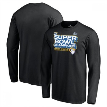 Men's Los Angeles Rams 2022 Black Super Bowl LVI Champions Long Sleeve T-Shirt Men's Los Angeles Rams 2022 Black Super Bowl LVI Champions Long Sleeve T-Shirt