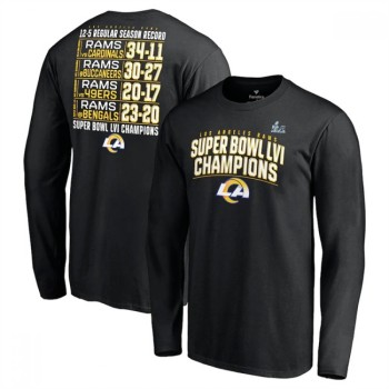 Men's Los Angeles Rams 2022 Black Super Bowl LVI Champions Long Sleeve T-Shirt Men's Los Angeles Rams 2022 Black Super Bowl LVI Champions Long Sleeve T-Shirt