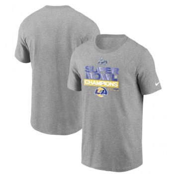 Men's Los Angeles Rams 2022 Heathered Gray Super Bowl LVI Champions Locker Room Trophy Collection T-Shirt Men's Los Angeles Rams 2022 Heathered Gray Super Bowl LVI Champions Locker Room Trophy Collection T-Shirt
