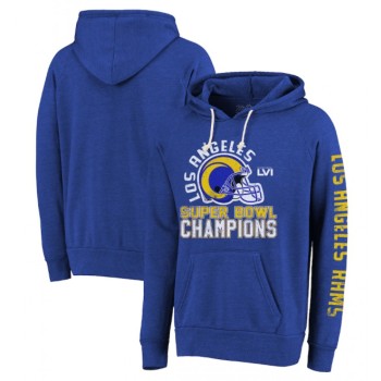 Men's Los Angeles Rams 2022 Royal Super Bowl LVI Champions Hard Count Pullover Hoodie Men's Los Angeles Rams 2022 Royal Super Bowl LVI Champions Hard Count Pullover Hoodie